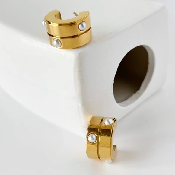 Huggie Chunky hoops - Picture 3 of 6